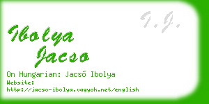 ibolya jacso business card