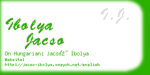 ibolya jacso business card